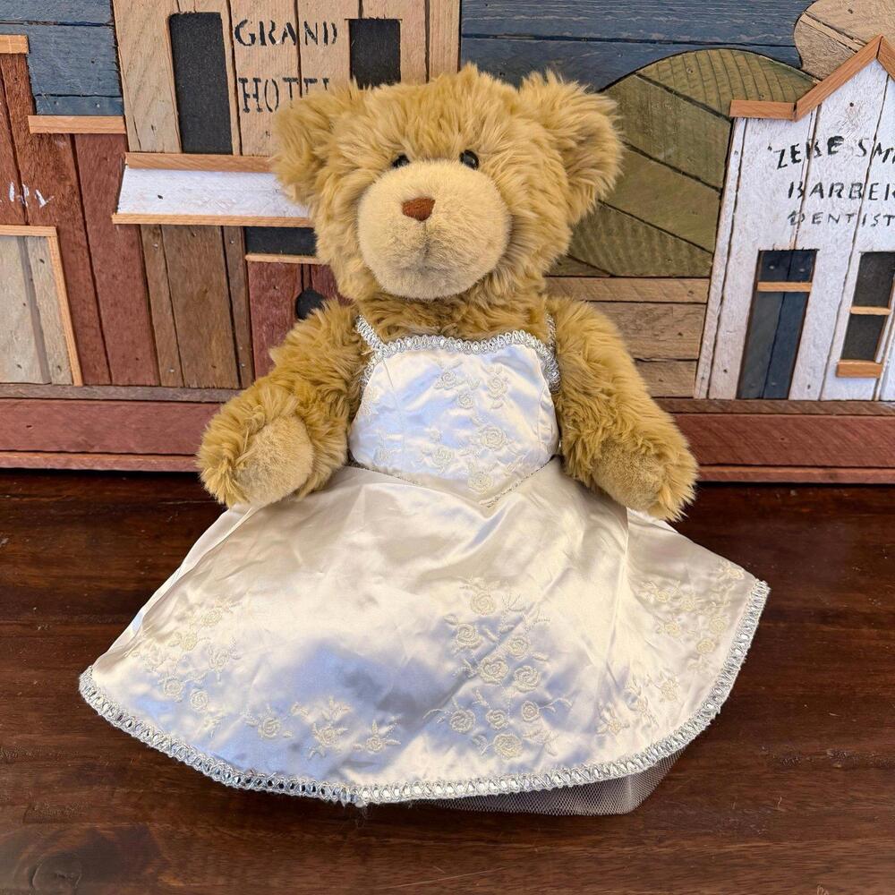 Build-A-Bear Workshop Bride Bear White Wedding Dress Outfit